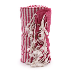 Toalha Pareo de algodão - 100x180 cm - Rosa choque
