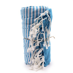 Toalla de algodón Pario - 100x180 cm - Azul cielo