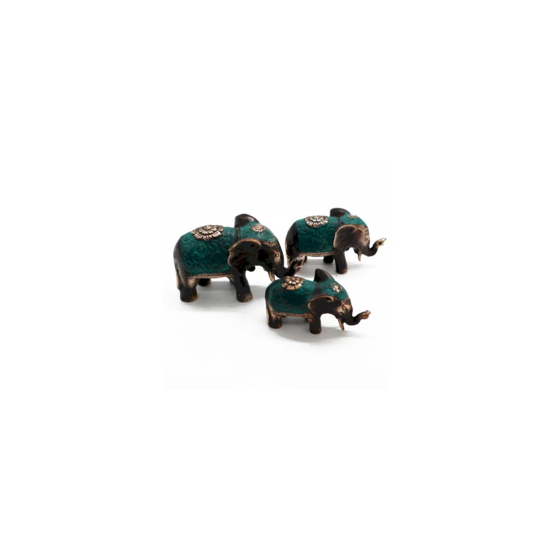 Juego de 3 - Elefantes de la suerte (tamaños surtidos)