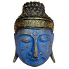 Decoración del Hogar Cabeza de Buda - 25cm - Acabado Azul Brillante