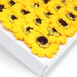 Flor de girassol artesanato deco médio - amarelo