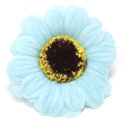 Flor de girassol média - azul bebé - artesanato deco