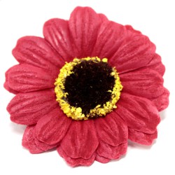 Flor de girassol artesanato deco médio - vermelho