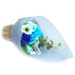Bouquet de flores de sabão - azul