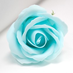 Flor média deco craft - azul bebé