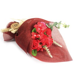 Bouquet de flores de sabão - vermelho