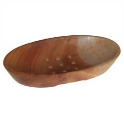 Jabonera clásica de caoba - Ovalada