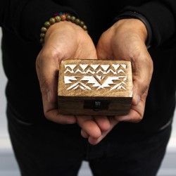 Caja de Madera Blanca - 3x1.5 Pastillero Diseño Eslavo