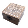 Caixa de madeira branca - 4x4 Aztec Design