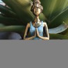 Yoga Lady Figure -  Bronze & Turqoise 24cm