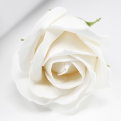 Flor média para artesanato deco - Branco