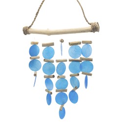 Carrilhão de madeira flutuante - Azul