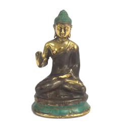 Buda sentado com a mão para cima