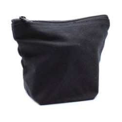 Saco de algodão preto para artigos de higiene pessoal 10 oz - Mini saco