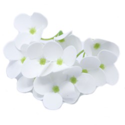 Flores de sabão feitas à mão - Jacinto - branco