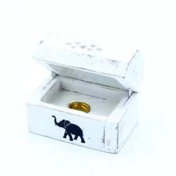 Porta Incienso Acabado en Blanco  - Caja de Conos para el humo de 8 cm