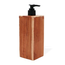 Dispensador de sabão em madeira de teca natural - quadrado