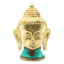 Figura de Buda em latão - Cabeça Gr- 11,5 cm