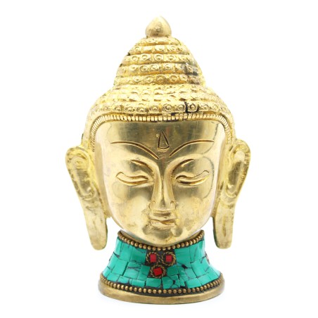 Figura de Buda em latão - Cabeça Gr- 11,5 cm