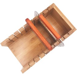 Juego de cortadores de jabón de madera - Cortador ondulado y recto