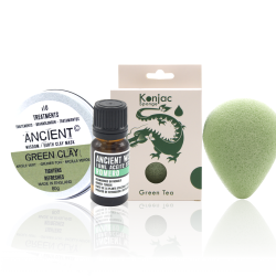 Esponja Konjac Verde, Arcilla y Aceite Esencial