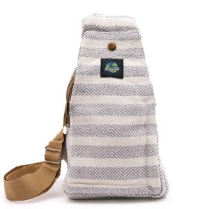 Bolso Bandolera — Gris y Blanco