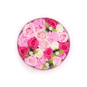 Flores de Jabón — Caja Rosa Baby Blessings