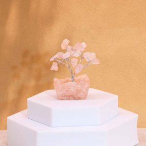 Mini Árbol de Cuarzo Rosa