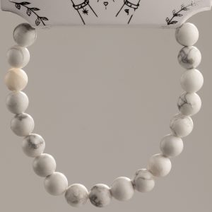 Pulsera de Howlita — 17 cm