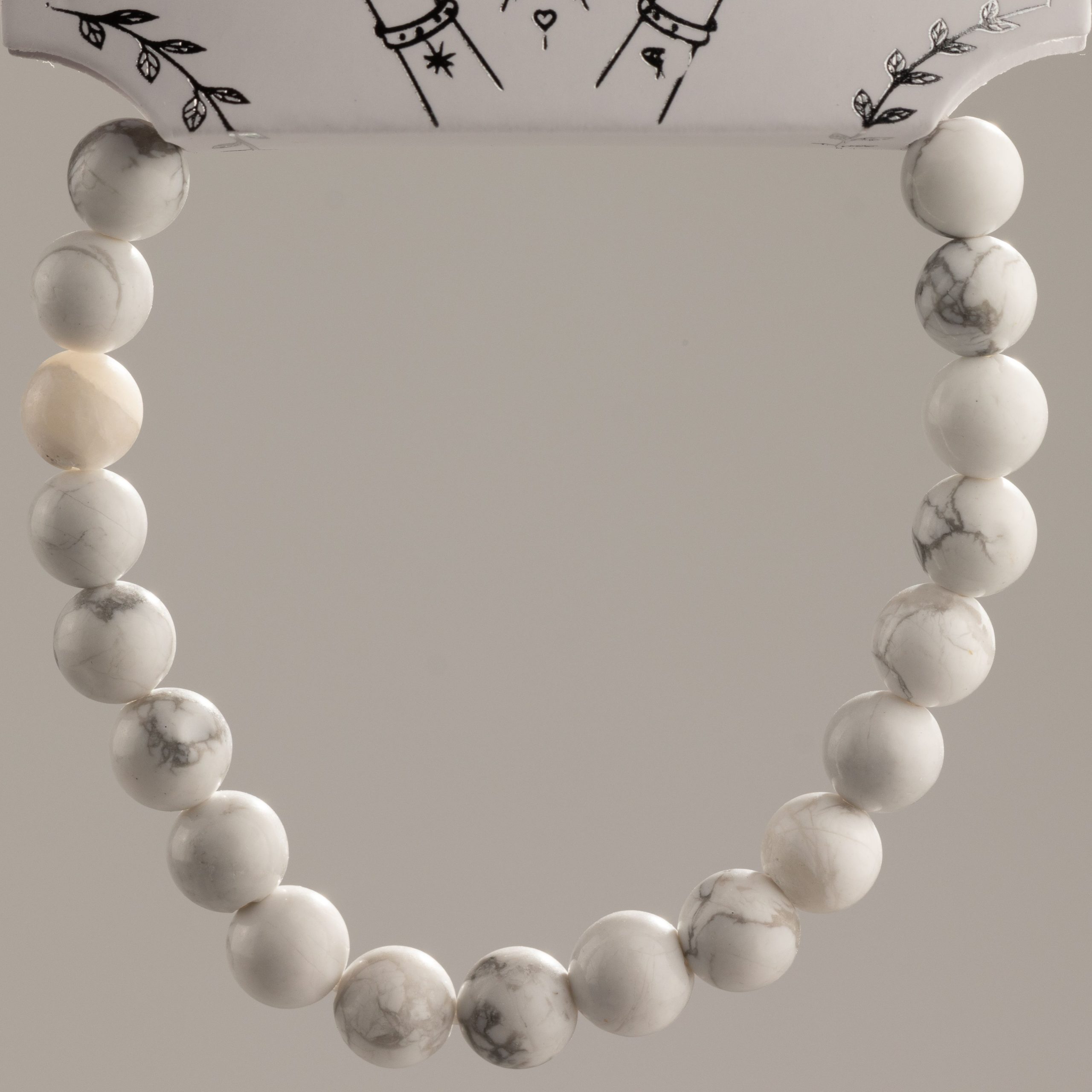Pulsera de Howlita — 17 cm