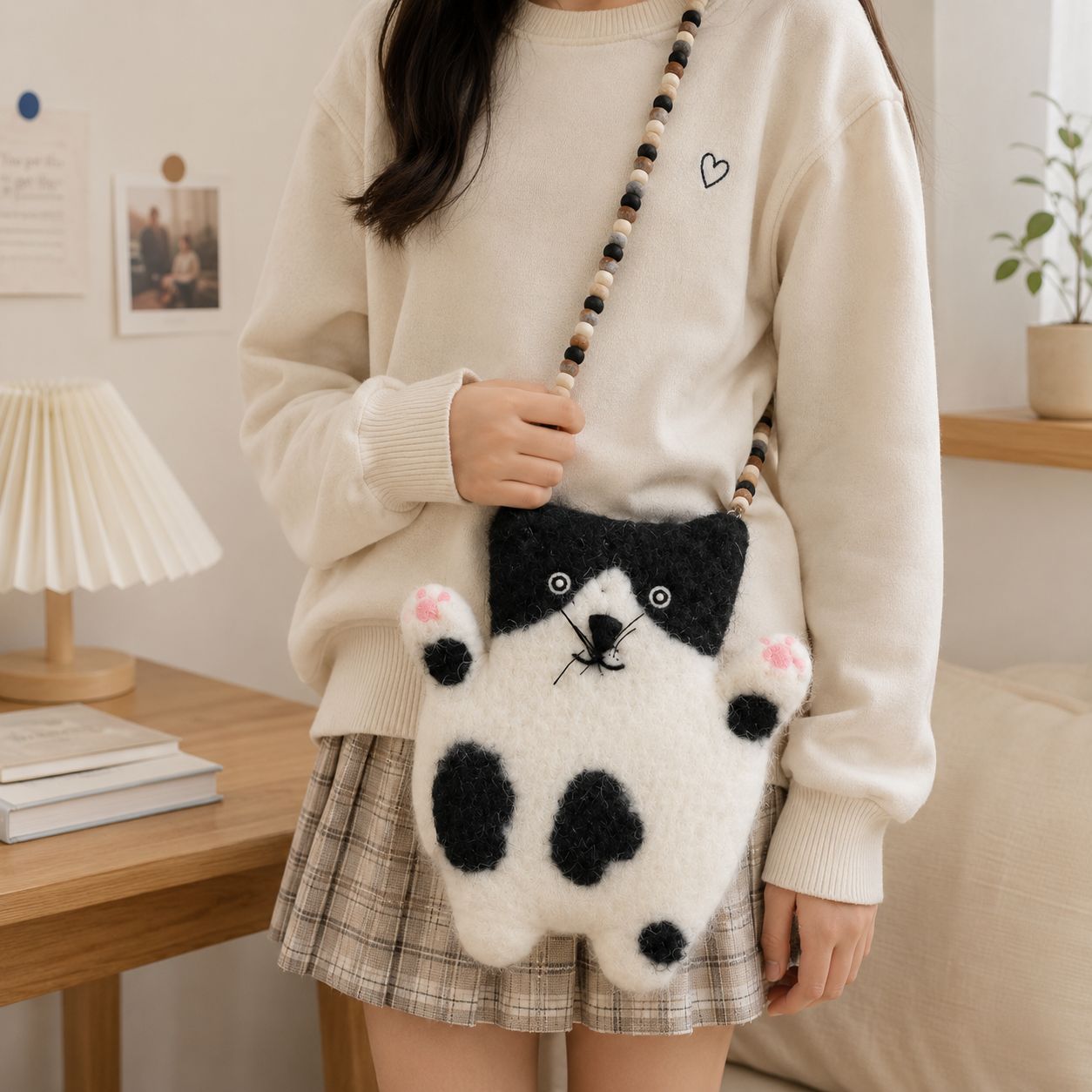 Stacy el bolso de fieltro Flat Cat - Imagen 3