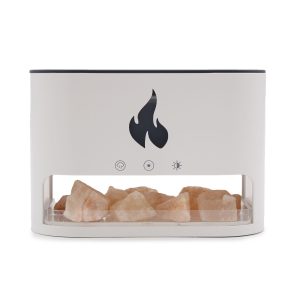 Difusor de Aroma Blaze - Cámara de Sal del Himalaya - USB-C - Efecto Llama (Sal incluida)