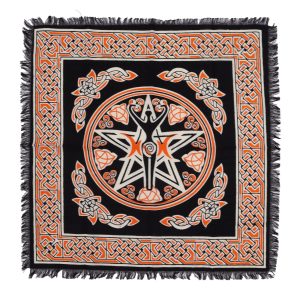 Mantel de altar esotérico con flecos - Madre Tierra