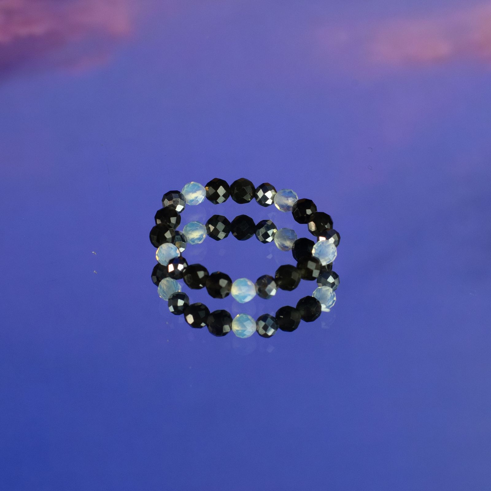 Conjunto de anillos de gema del espíritu de ninfa - Luna Llena - Imagen 5