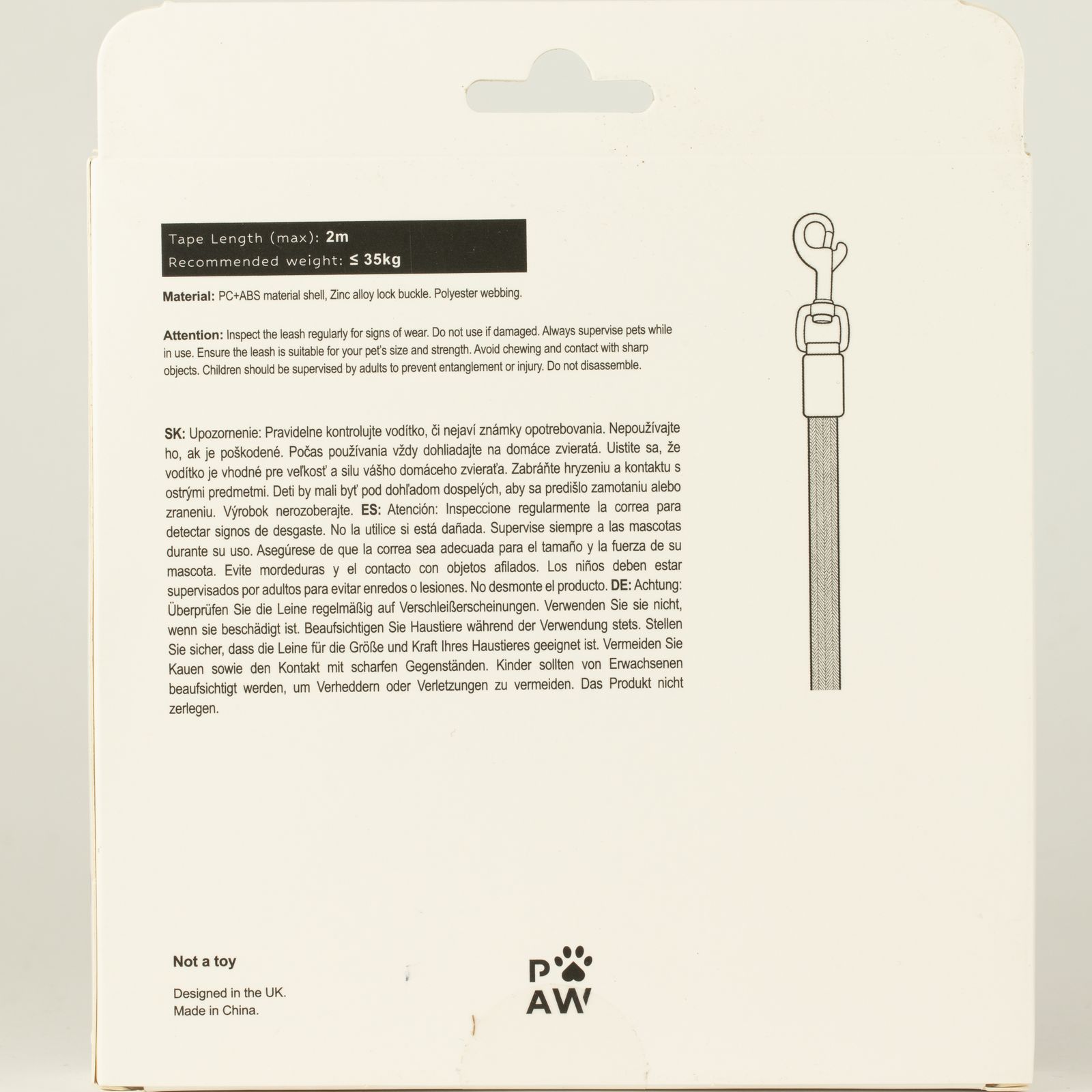 Correa Paw Pet - Correa de elefante - gris - 2 m - Imagen 8