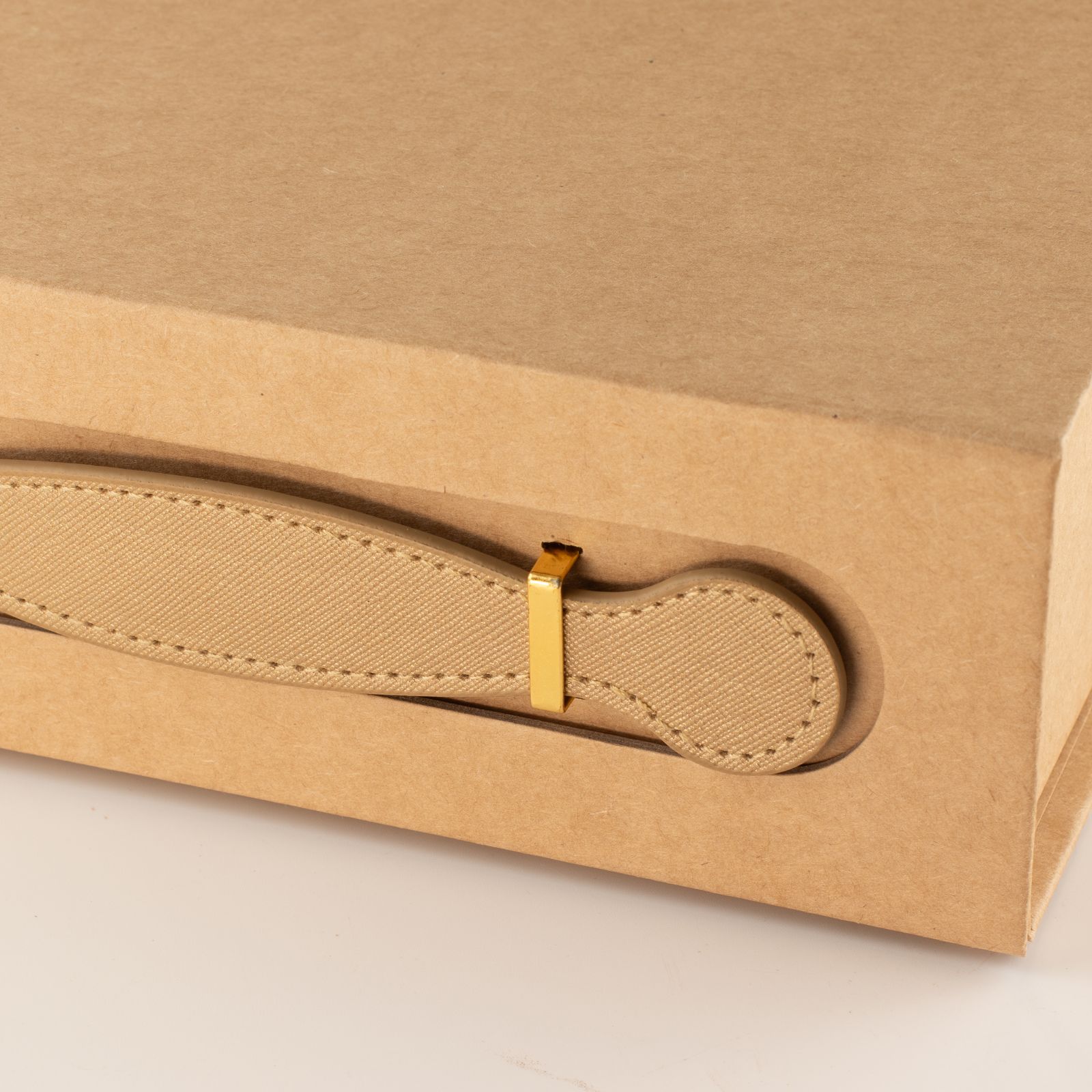 Caja de regalo plegable - cesta de regalo mediana (24x18.2x8cm) - marrón kraft - Imagen 4