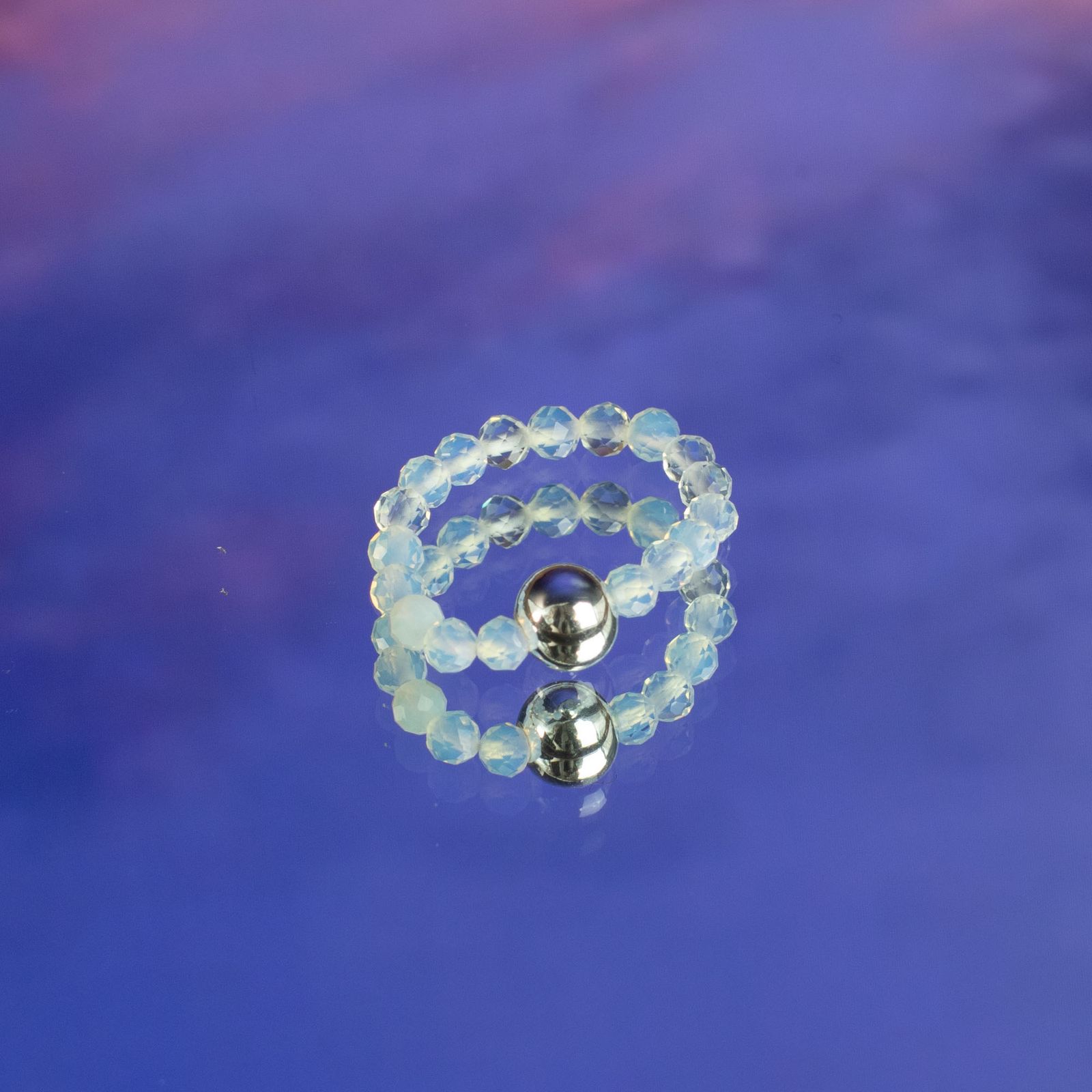 Conjunto de anillos de gema del espíritu de ninfa - Luna Llena - Imagen 6