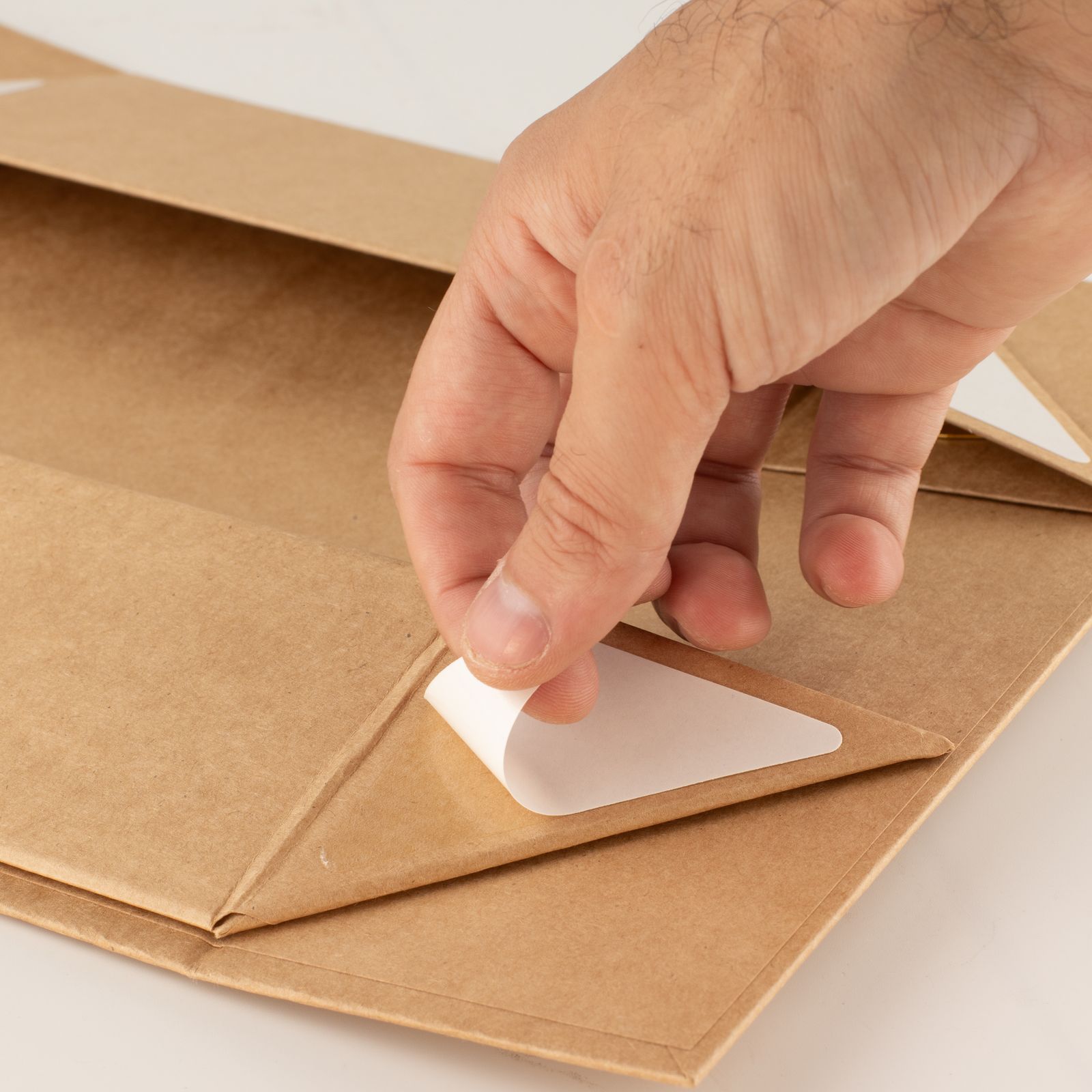 Caja de regalo plegable - cesta de regalo mediana (24x18.2x8cm) - marrón kraft - Imagen 5