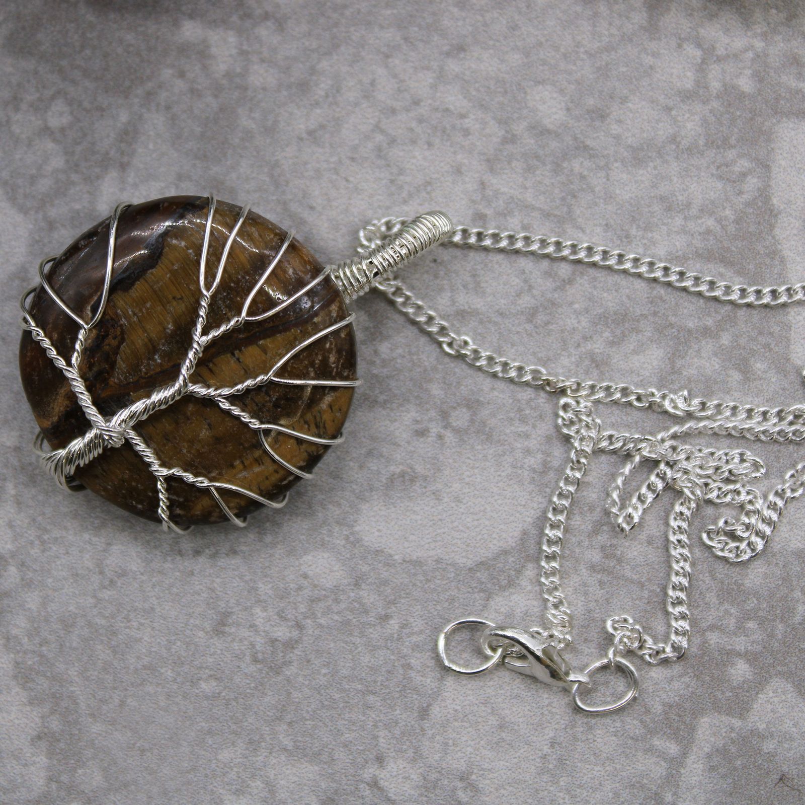 Collar Árbol de la Vida - Ojo de Tigre - Imagen 2