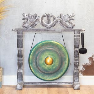 Gong de Meditación Mediano con Soporte - 50cm - Verde
