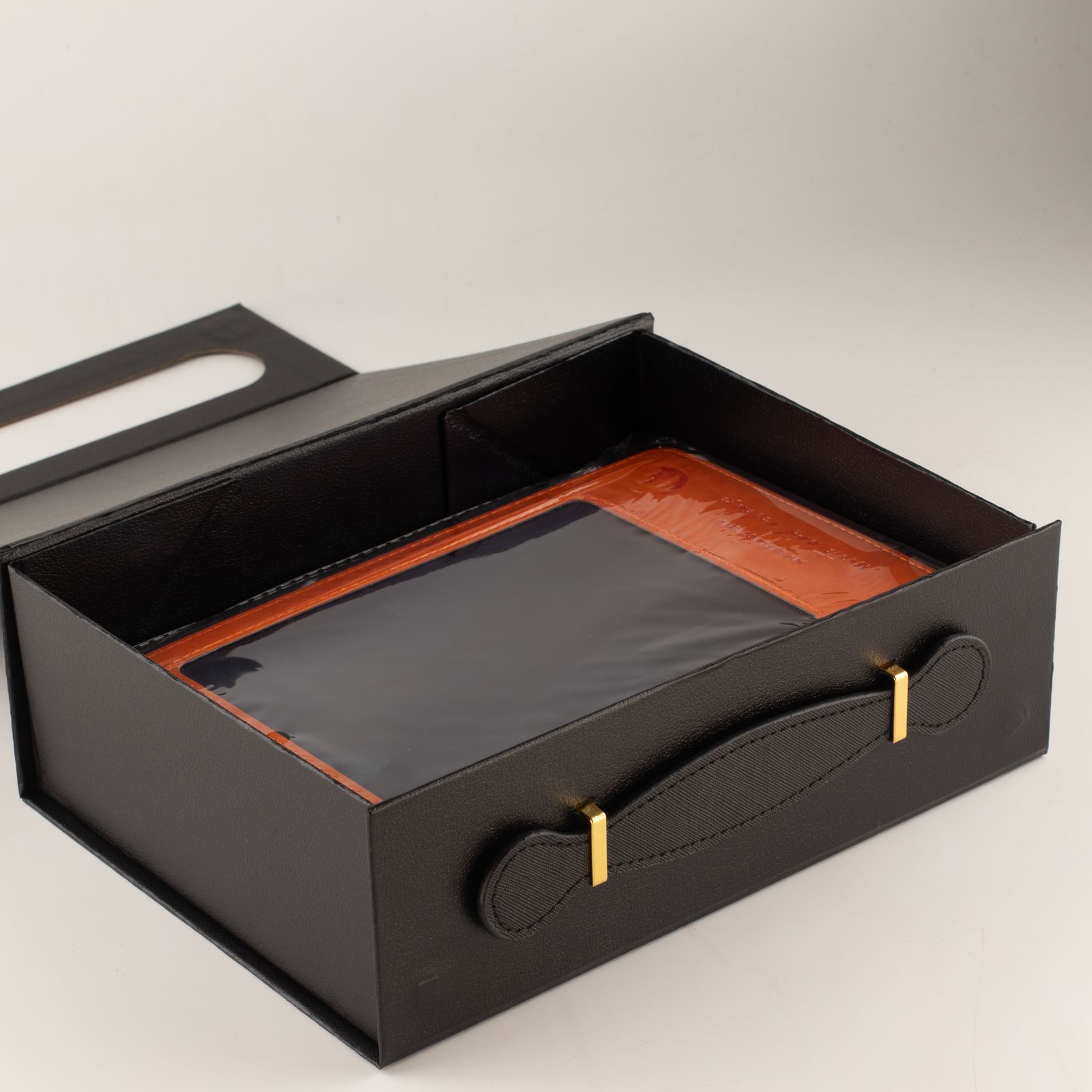 Caja de regalo plegable - cesta mediana (24x18.2x8cm) - Negro - Imagen 4