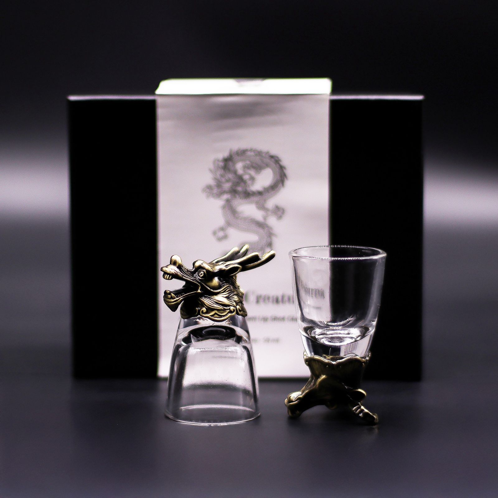 Set de regalo de 6 vasos de chupito (50 ml) - Criaturas Salvajes del Bosque - Bronce antiguo - Imagen 4