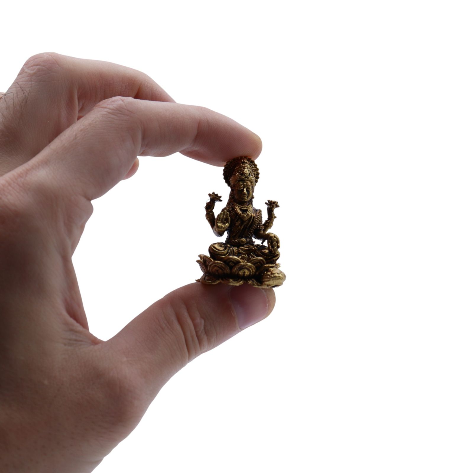 Dioses en miniatura de latón - Laxmi (22 g) - 37 mm - Imagen 3