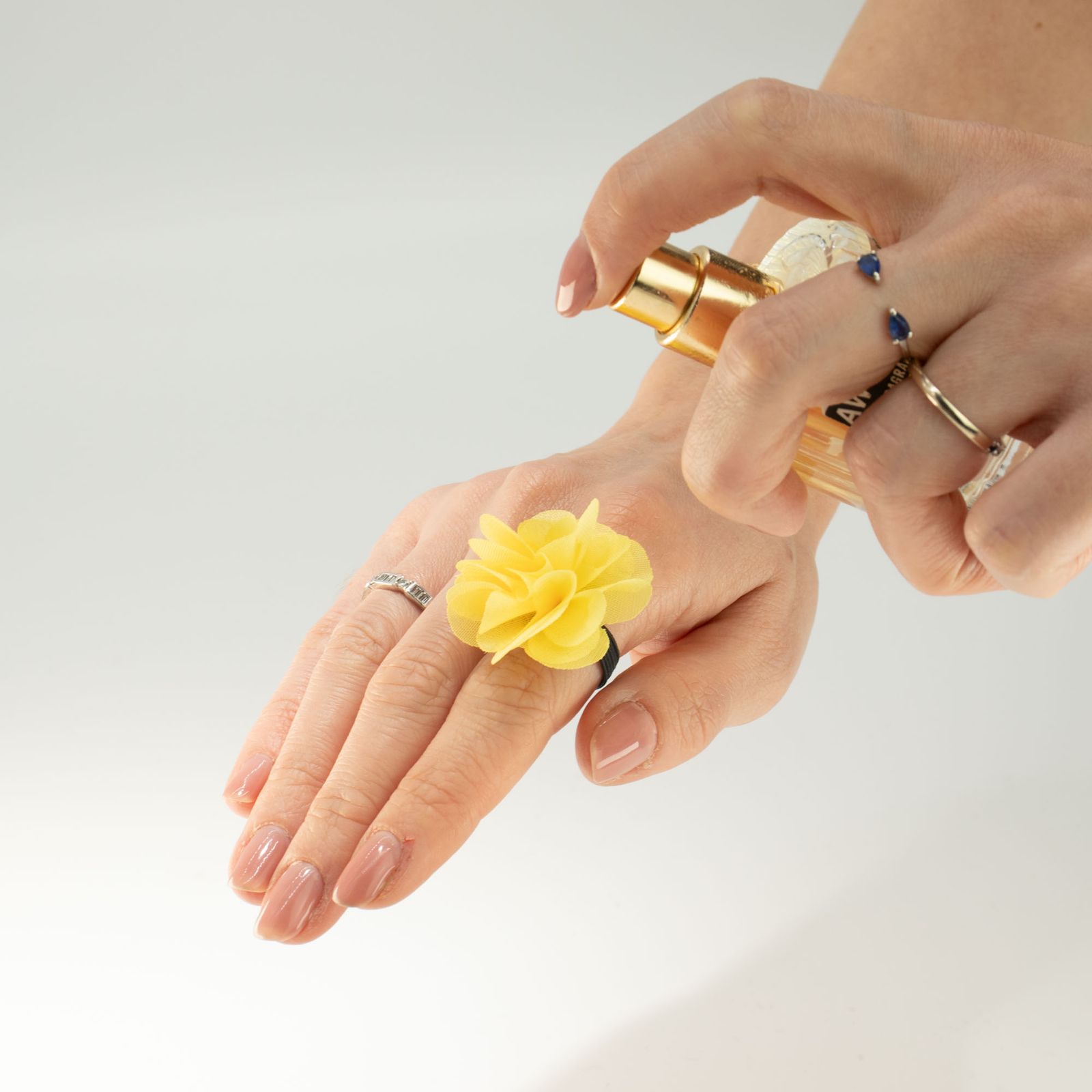 Anillos difusores de chifón con fragancia - Amarillo - Imagen 3