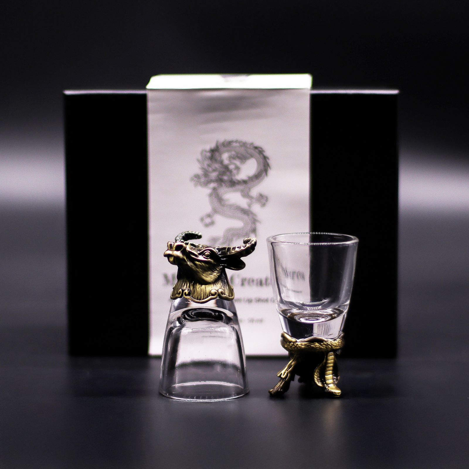 Set de regalo de 6 vasos de chupito (50 ml) - Criaturas Salvajes del Bosque - Bronce antiguo - Imagen 5
