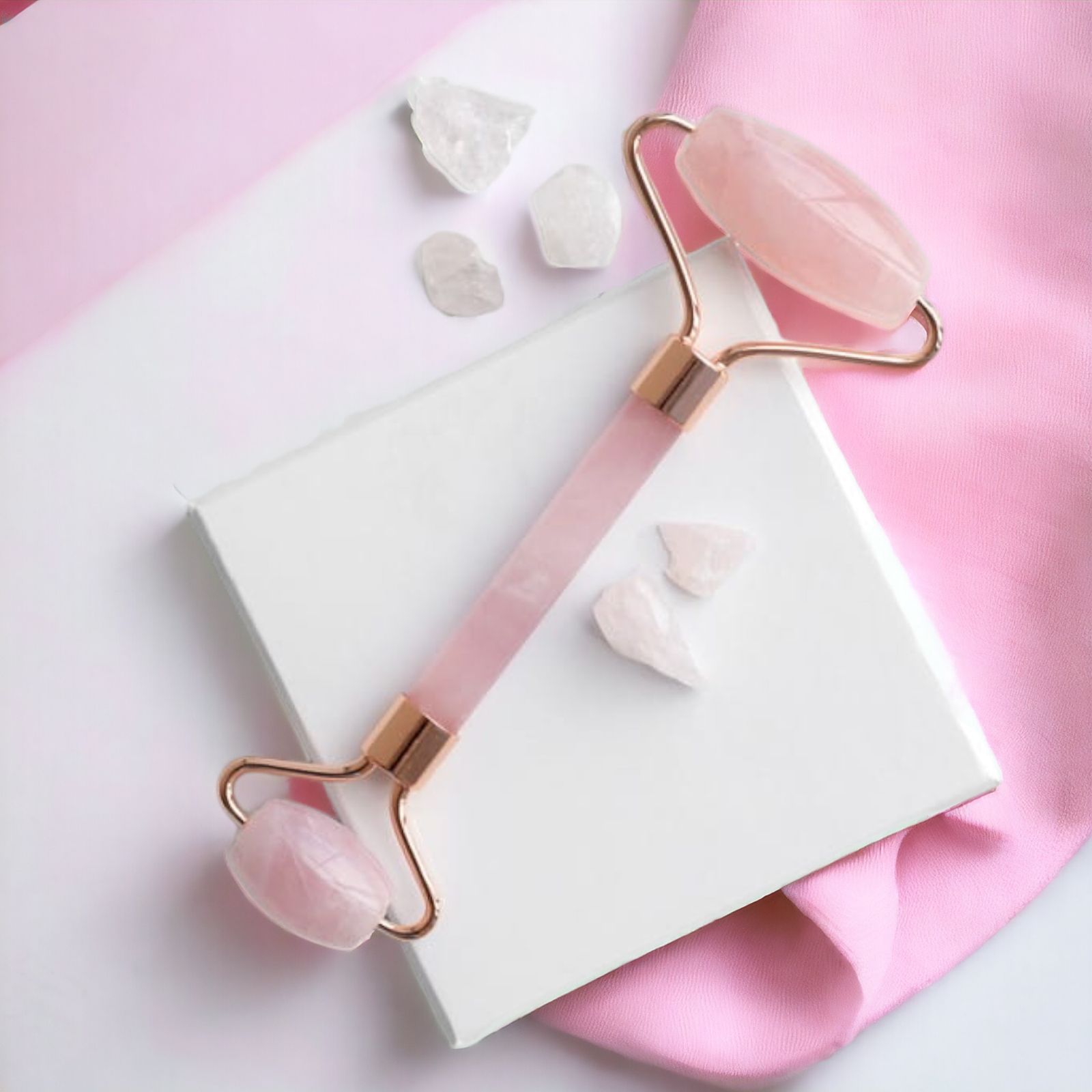 Rodillo Piedras Preciosas para Cara- Cuarzo rosa - Imagen 4