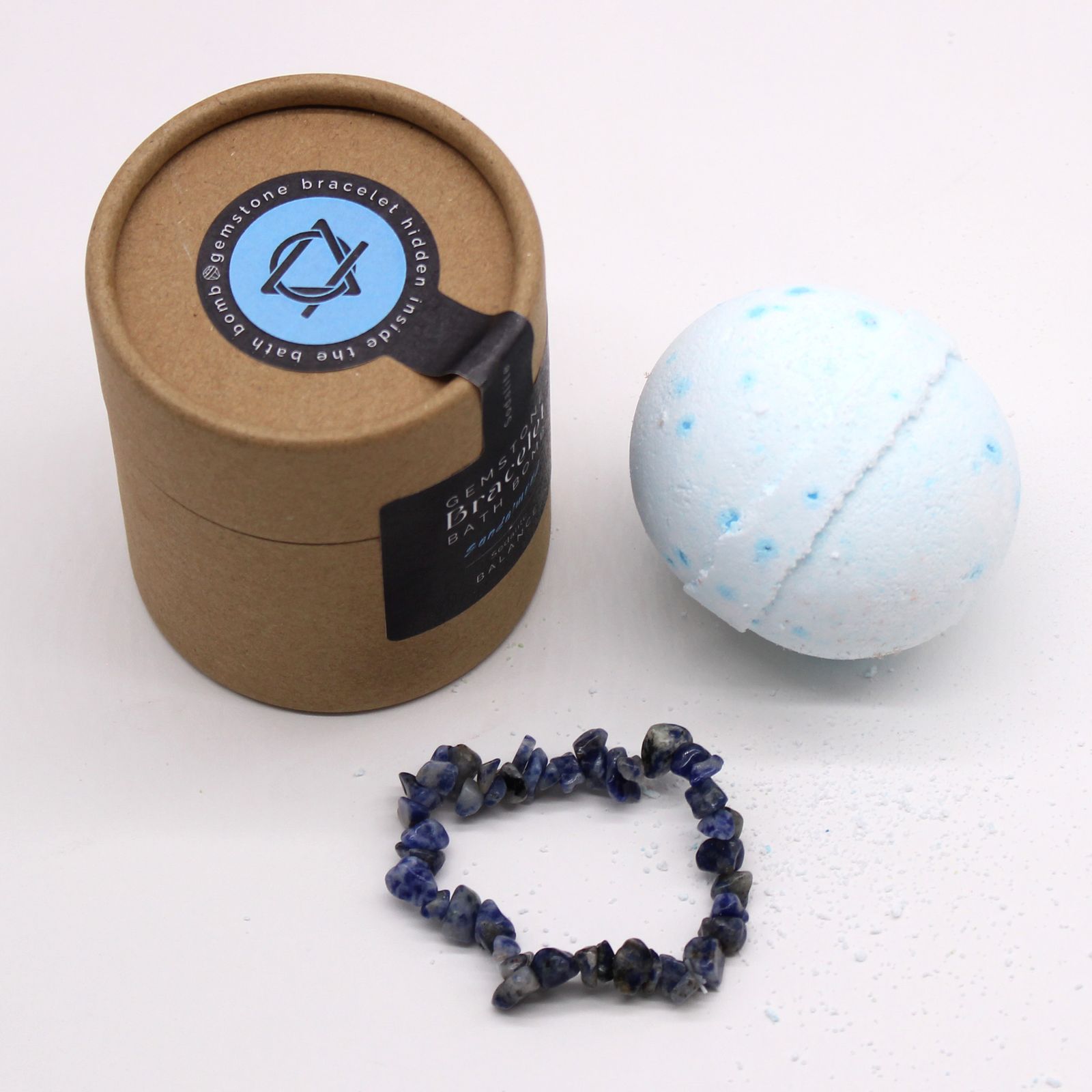 Bomba de baño con pulsera de gemas de sodalita - Imagen 5