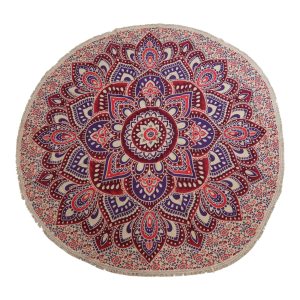 Gran arte Mandala Roundy (180 cm) - Rosa y Morado
