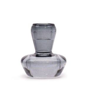 Portavelas reversible con diseño de seta para cena / vela de té - Gris medianoche