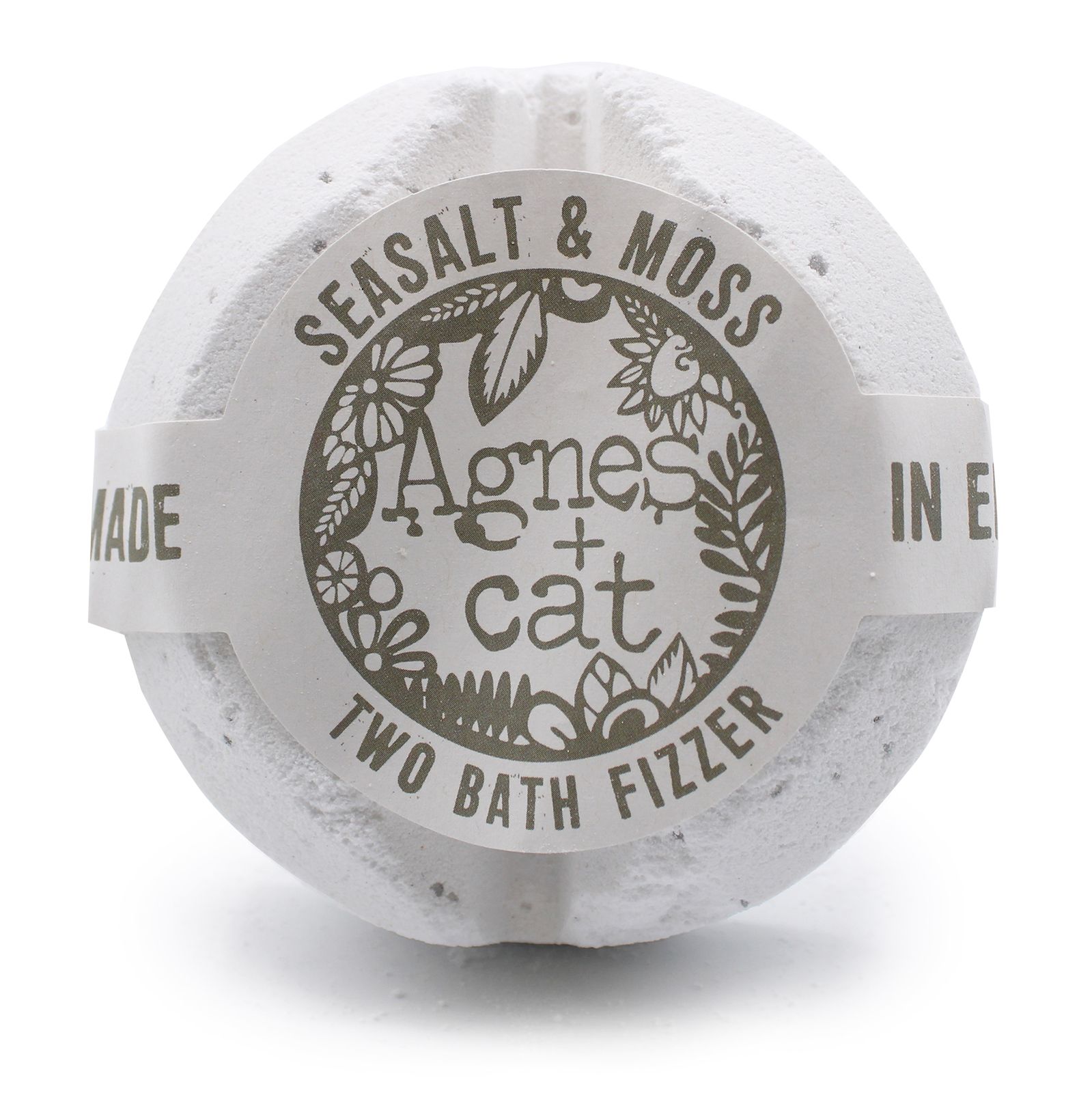 Agnes + Pastilla efervescente para baño de gatos - Sal marina y musgo